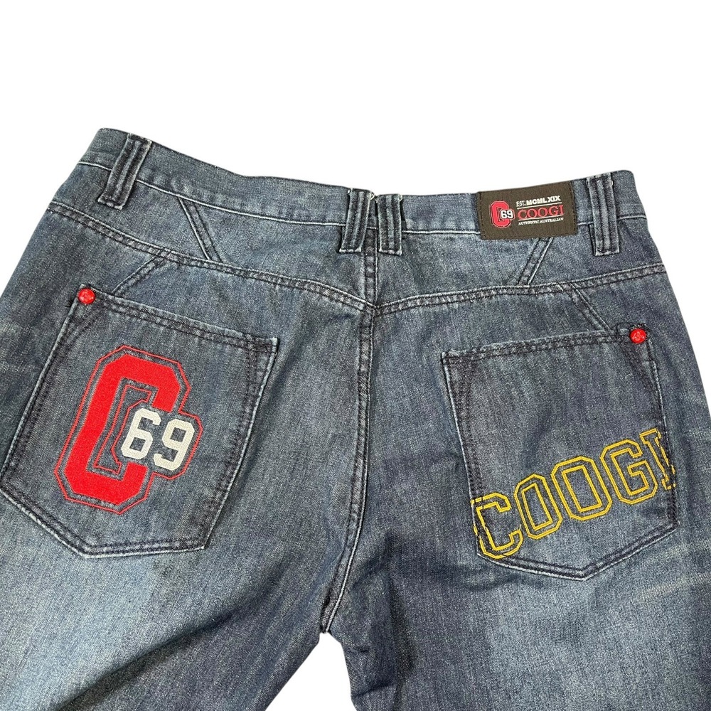 Vintage Coogi 38x32 Jeans 1969 Straight Leg Streetwear Y2K Hip Hop Baggy